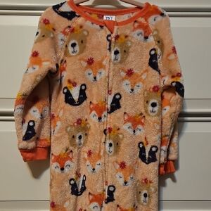 Cozy Animal Print Kids Footie Pajamas